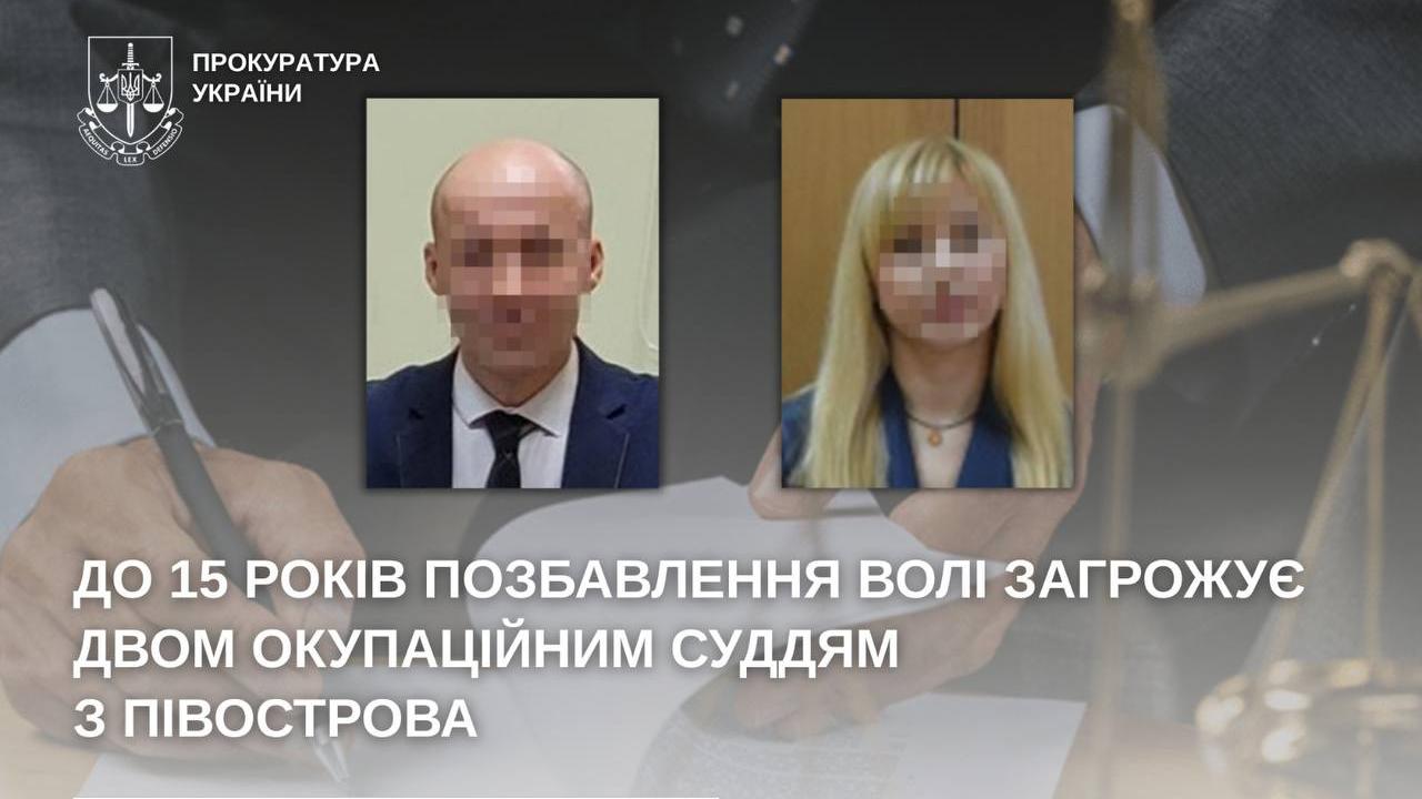 15 років позбавлення волі - обвинувальні акти стосовно двох «суддів» з Криму