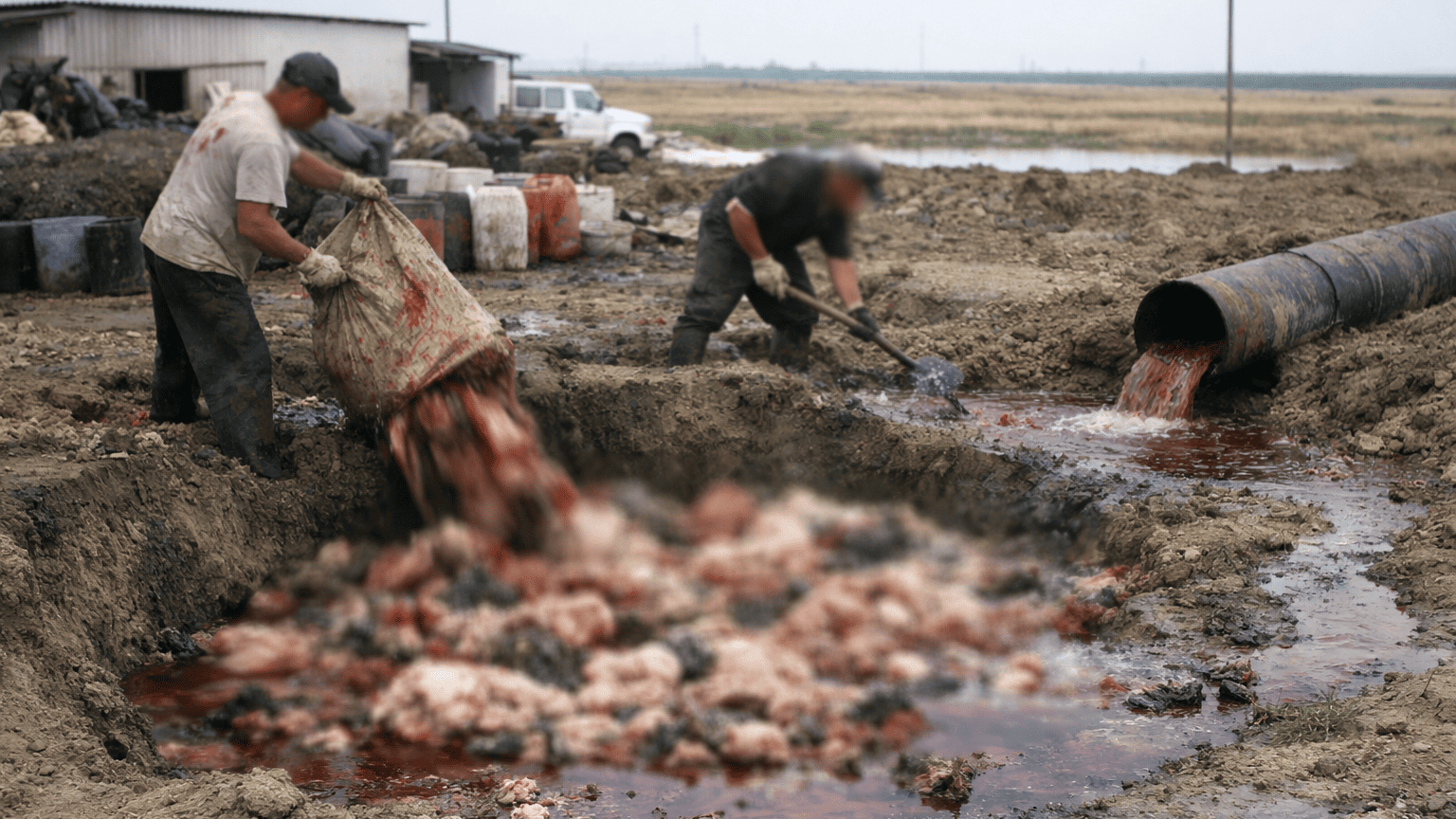 У Криму окупаційна влада дозволяє скотобійням зливати відходи просто в землю