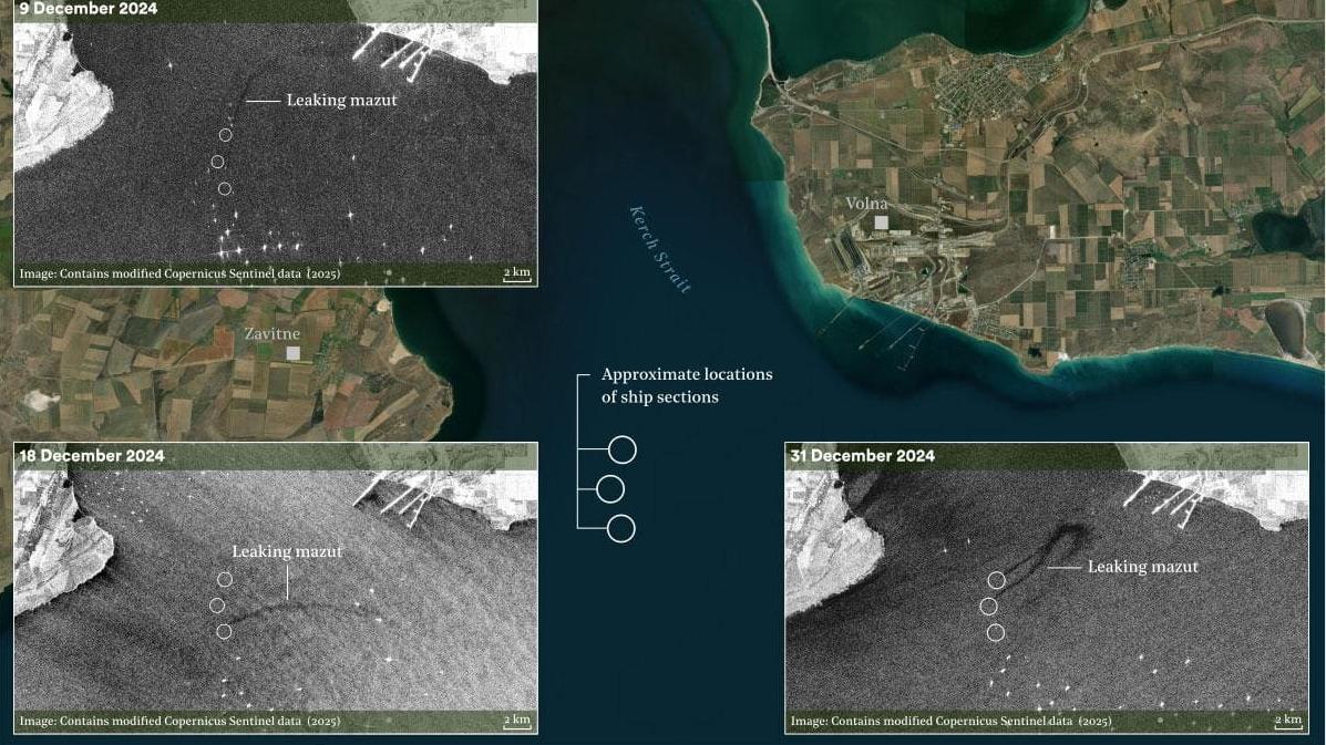 Кримські колаборанти шукають гроші на усунення мазуту зі східного узбережжя